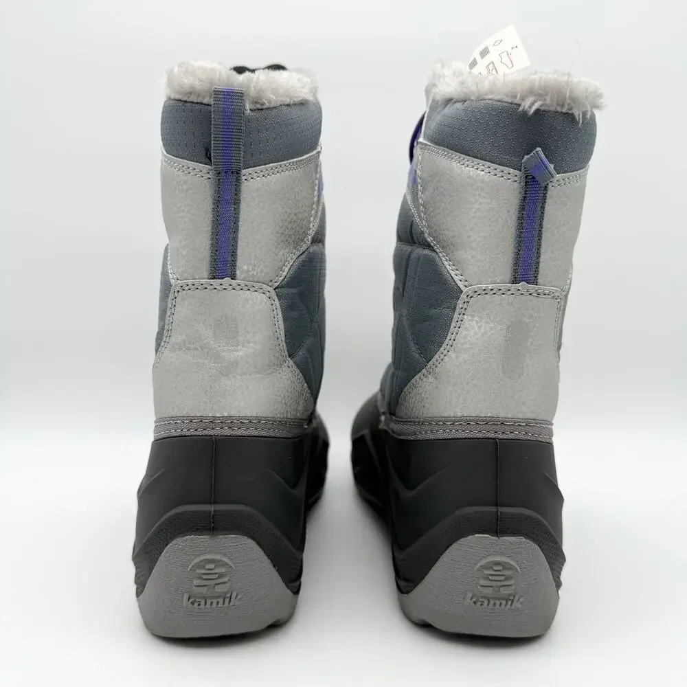 Kamik Kids Maxx Winter Boots US 6 EU 38 Gray Waterproof EUC